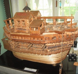 Деревянный макет корабля