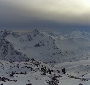 Общий вид всех горнолыжных трасс на Эльбрусе