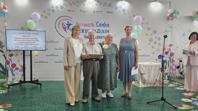 Фестиваль «Семья нижегородская» открылся чествованием семей-юбиляров Фестиваль «Семья нижегородская» открылся чествованием семей-юбиляров