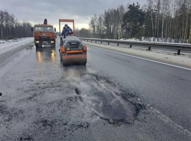 Выбоины на нижегородском участке М-7 заделали после жалоб водителей