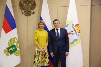 Глеб Никитин представил Оксане Лут опыт региона по комплексному развитию сельских территорий и подготовке кадров для муниципалитетов