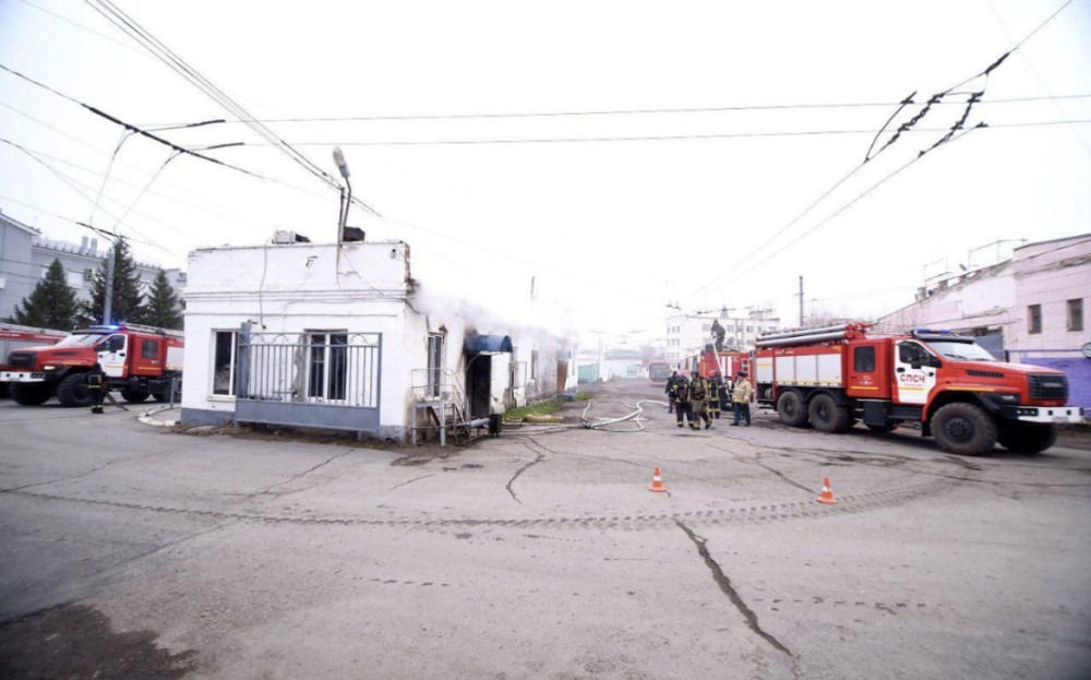 Пожар в троллейбусном депо Оренбурга локализован