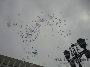 Восемьсот шаров запустили в небо над Нижним Новгородом в честь начала празднования 800-летия города
