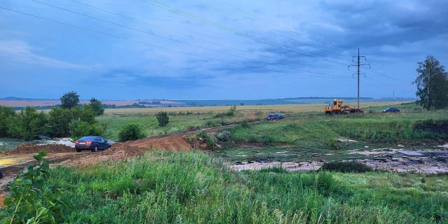 Временный объезд создали на месте размыва моста в Куроедове Ульяновской области Временный объезд создали на месте размыва моста в Куроедове Ульяновской области