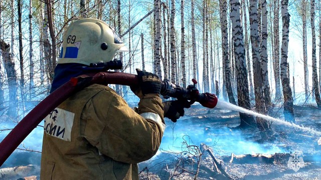 Лес горит в Белокатайском районе Башкирии (ВИДЕО)