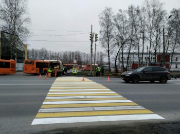 Пешеходный переход оборудован около автостанции Щербинки в Нижнем Новгороде