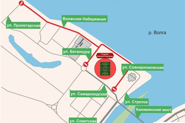 Ряд улиц у стадиона "Нижний Новгород" перекроют для забега "Зелёный марафон"