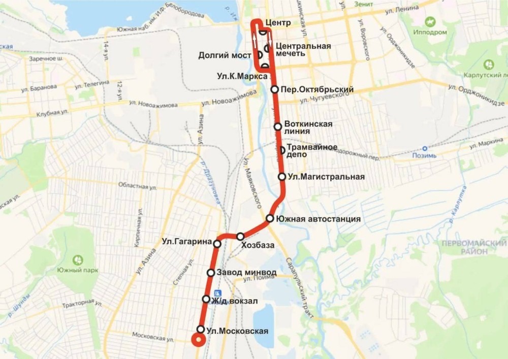 Автобусы вышли на маршруты трамваев №1, №5, №9, №12 в Ижевске