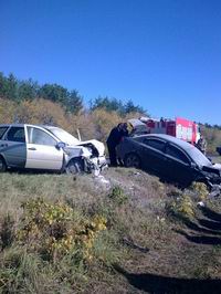В Нижегородской области в результате столкновения двух автомобилей пострадали 4 человека