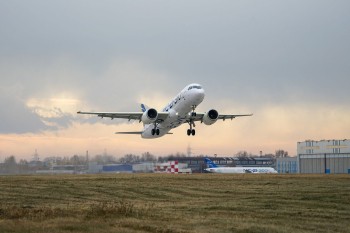 Второй МС-21 с пермским двигателем ПД-14 запустили в небо в Иркутске Второй МС-21 с пермским двигателем ПД-14 запустили в небо в Иркутске