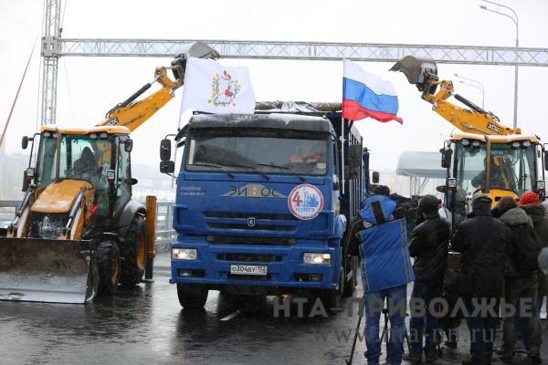 Рабочее движение для строительной техники запущено по дублёру Борского моста в Нижегородской области 4 ноября Рабочее движение для строительной техники запущено по дублёру Борского моста в Нижегородской области 4 ноября