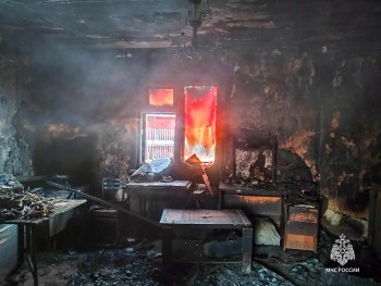 Хозяин дома в Прикамье получил ожоги на пожаре 
