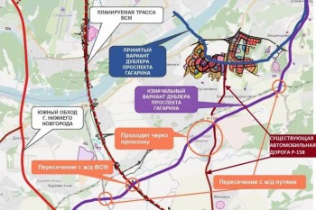 Трасса планируемого дублёра проспекта Гагарина в Нижнем Новгороде скорректирована