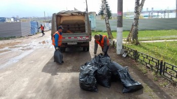 Уборка мусора продолжается в рамках месячника по благоустройству в Нижнем Новгороде 