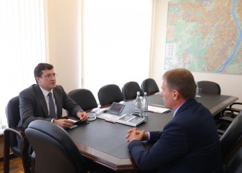 Глеб Никитин провел рабочую встречу с руководителем управления Росимущества в Нижегородской области Сергеем Чайкой