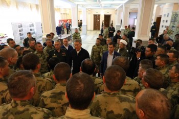 Радий Хабиров посетил место боевого слаживания башкирских добровольцев в Нижегородской области