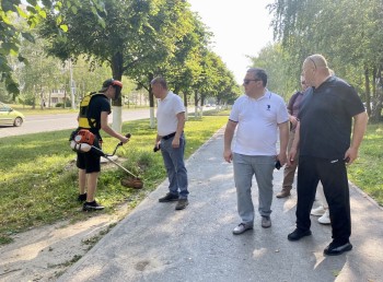 Владимир Доброхотов проверил покос газонов в Чебоксарах
