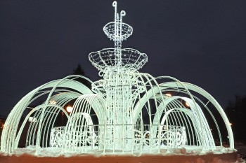 Зимний фонтан установили в Кстове в канун новогодних праздников