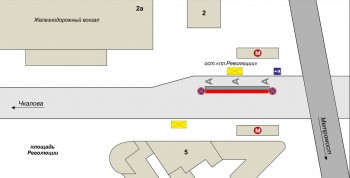 Полосу для общественного транспорта сделали у "Московского вокзала" в Нижнем Новгороде
