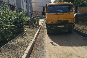 Ремонт дворов проходит в Чебоксарах