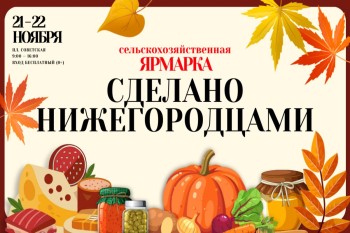 Сельскохозяйственная ярмарка «Сделано нижегородцами» пройдет 21 и 22 ноября