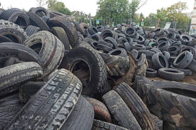 Более 150 тонн старых шин собрали в Нижнем Новгороде с начала сезона