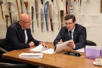 Дмитрий Чернышенко и Глеб Никитин обсудили развитие туризма, кластера Арзамас-Дивеево-Саров и 800-летие Нижнего Новгорода