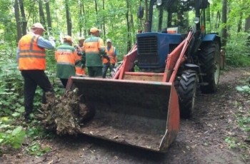 Предприятия ЖКХ г. Чебоксары провели экологическую акцию в лесном массиве у ДК Тракторостроителей