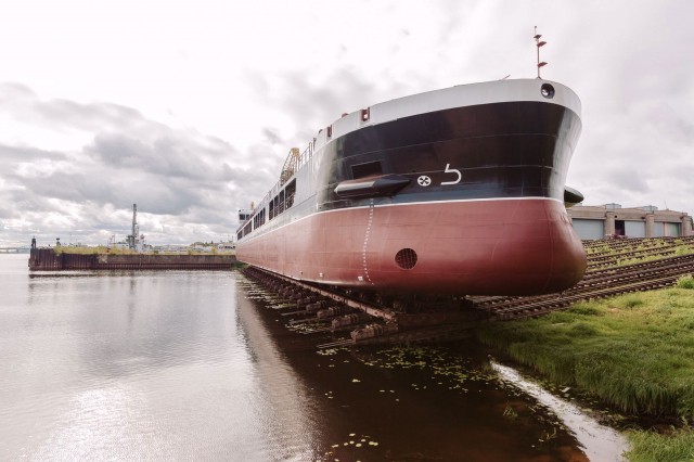 Сухогруз проекта RSD59 спустили на воду в Нижнем Новгороде