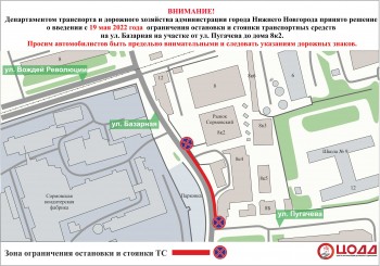 Нижегородских автолюбителей предупредили об изменениях при парковке на улице Базарной