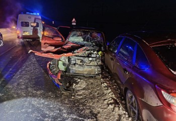 Шесть человек пострадали в ДТП с 3 легковушками и автобусом на М-7 в Удмуртии