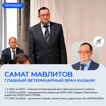 Самат Мавлитов стал главным ветврачом Казани Самат Мавлитов стал главным ветврачом Казани