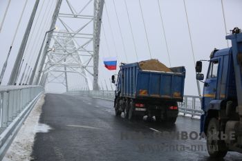 Рабочее движение для строительной техники запущено по дублёру Борского моста в Нижегородской области 4 ноября
