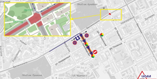 Нижегородцев заранее планировать маршрут из-за перекрытия на Белинского/Ошарской