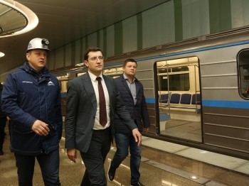 Тестовый поезд метро проехал от станции &quot;Московская&quot; до &quot;Стрелки&quot; в Нижнем Новгороде