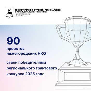 90 социальных проектов нижегородских НКО получили поддержку из областного бюджета