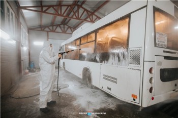 Общественный транспорт дезинфицируют в Чебоксарах