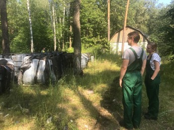 Несанкционированная свалка промотходов обнаружена возле озера Круглое в Борском районе Нижегородской области