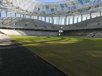 Газонная трава на стадионе &quot;Нижний Новгород&quot; дала  всходы