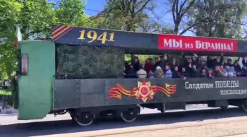 Трамвай Победы курсирует по Ульяновску (ВИДЕО)