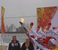 Олимпийский огонь прибыл на стадион «Труд»