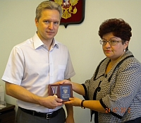 Димитров награжден медалью за активное участие во Всероссийской переписи