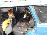 Автомобиль горел в Приокском районе Нижнего Новгорода