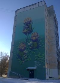 Картина &quot;Дети - цветы нашей жизни&quot; появилась на фасаде дома на ул.Черняховского в рамках фестиваля добрых дел &quot;Добрый Нижний&quot;