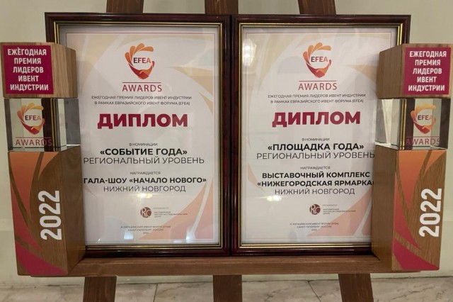 Гала-шоу "Начало нового" к 800-летию Нижнего Новгорода получило международную премию EFEA Awards