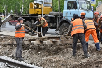 Обновление трамвайных путей продолжается в Ульяновске                                                 