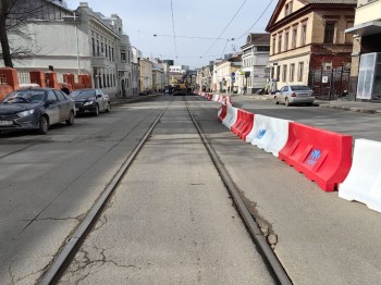 Замена трамвайных путей стартовала на нижегородской улице Пискунова