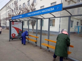 Дезинфекция остановочных павильонов организована в Чебоксарах