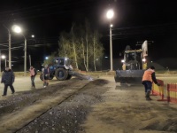 Работы на Марпосадском шоссе в Чебоксарах ведутся в круглосуточном режиме