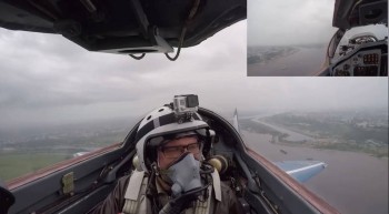 НГТУ показал видео полёта Сергея Дмитриева на Миг-29 над Нижним Новгородом